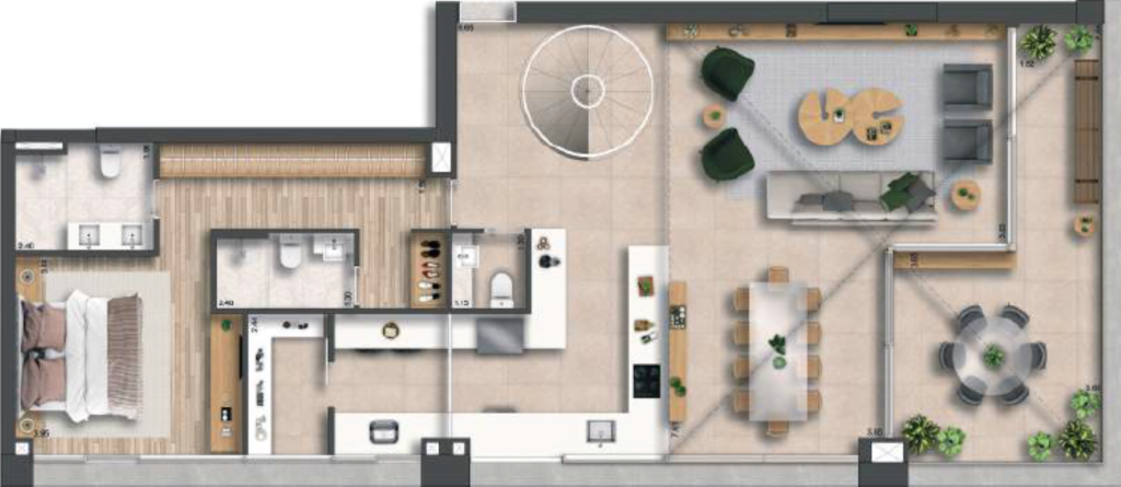 155 Jerônimo: 3 dorm 137m² duplex inferior opção