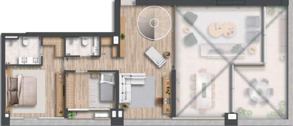 155 Jerônimo: 3 dorm 137m² duplex superior opção