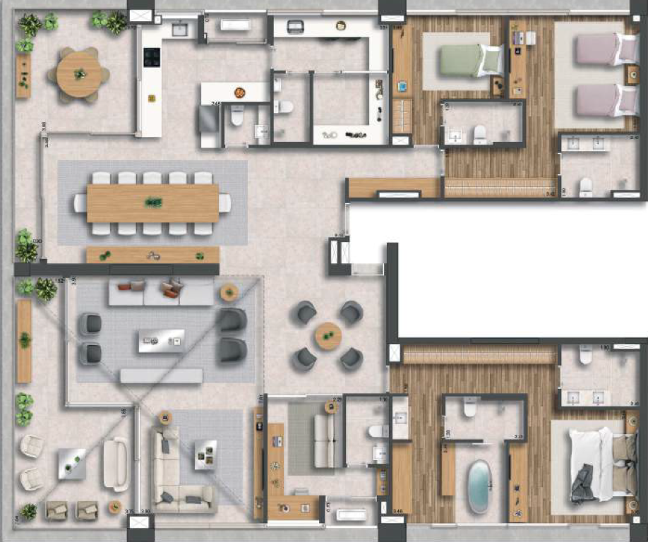 155 Jerônimo: 4 dorm 137m² opção