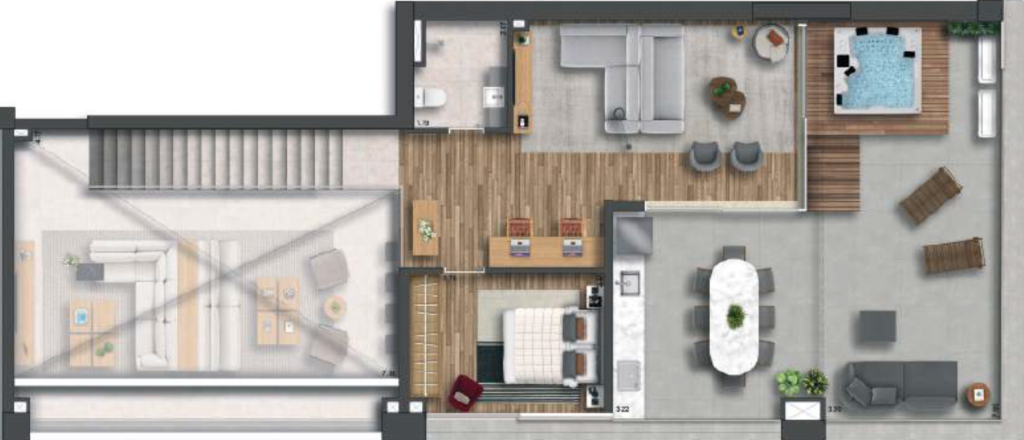 155 Jerônimo: 3 dorm 209m² duplex superior