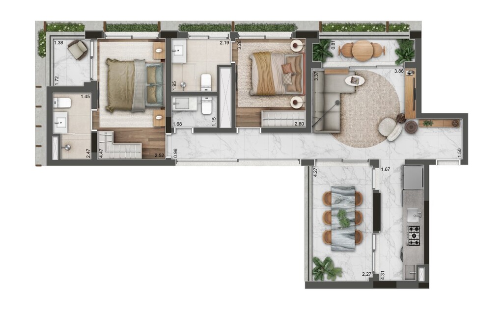 177 Jerônimo: 2 dorm 95m²
