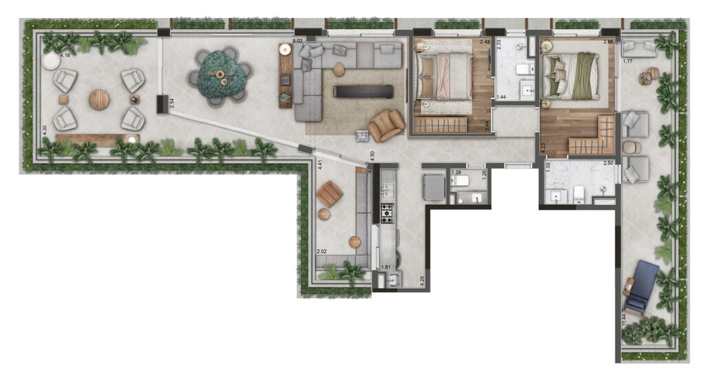 177 Jerônimo: 2 dorm 173m² penthouse