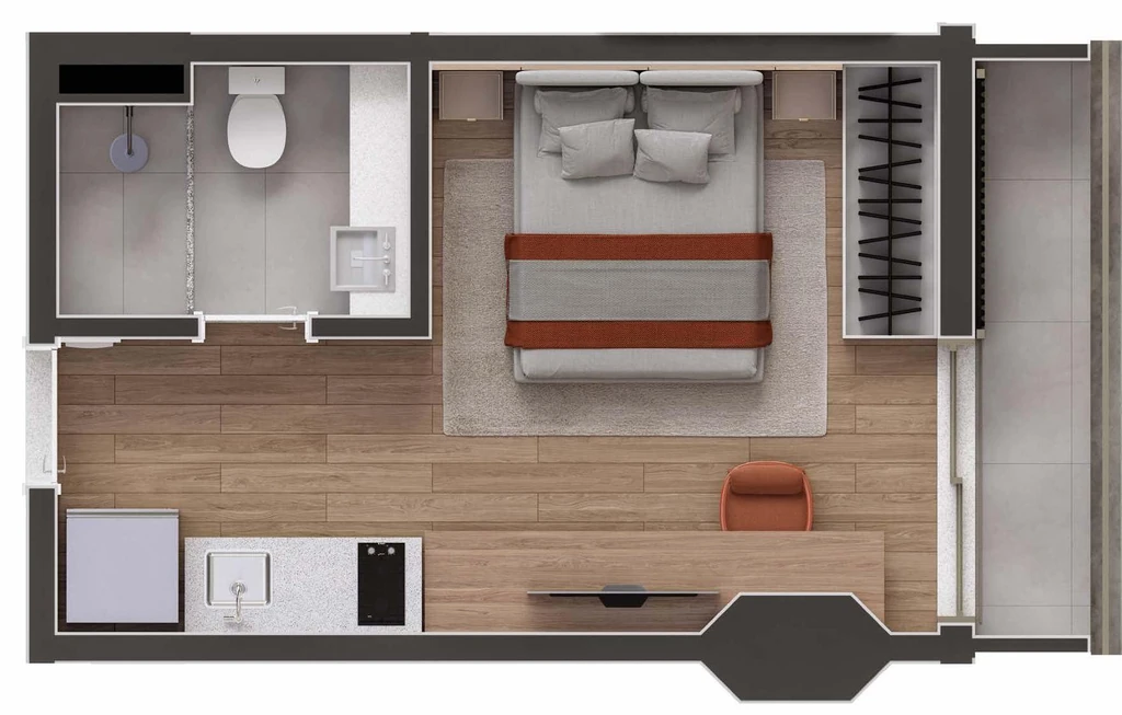 312 Jam Moema: 1 dorm 26m² studio