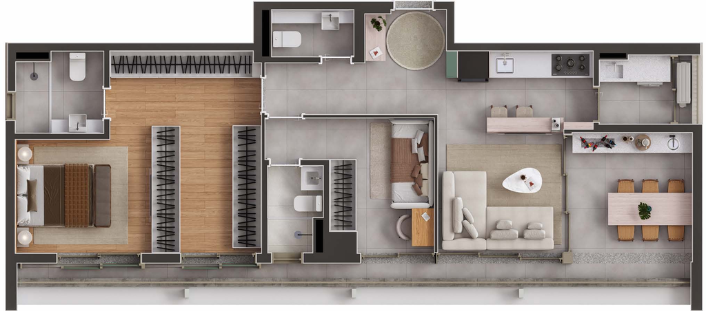 312 Jam Moema: 2 dorm 88m² opção 04