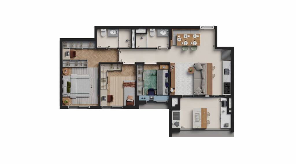 About Vila Mariana: 3 dorm 83m²