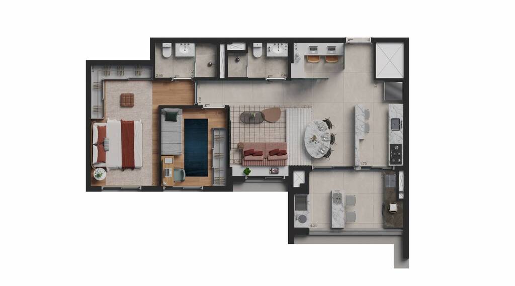About Vila Mariana: 2 dorm 83m² opção