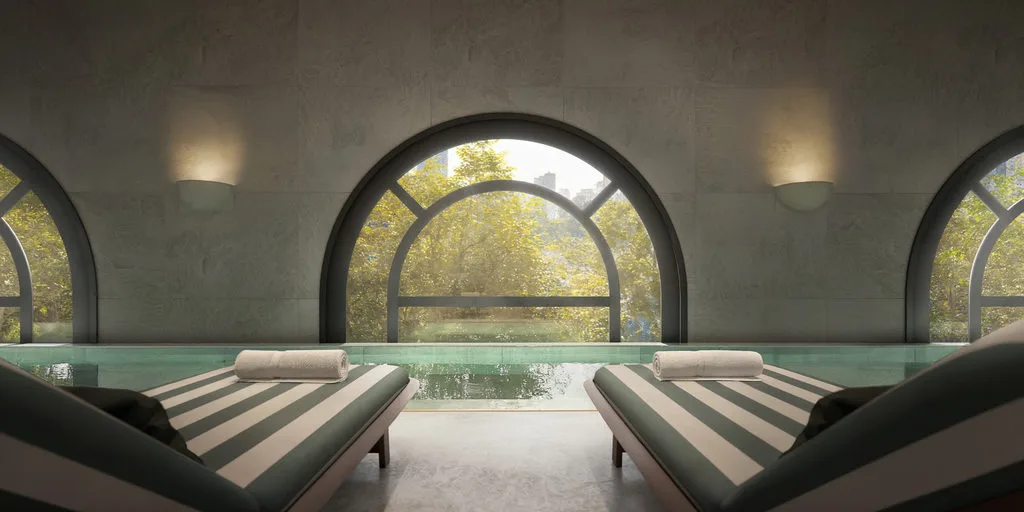 Adolpho Lindenberg: Piscina coberta