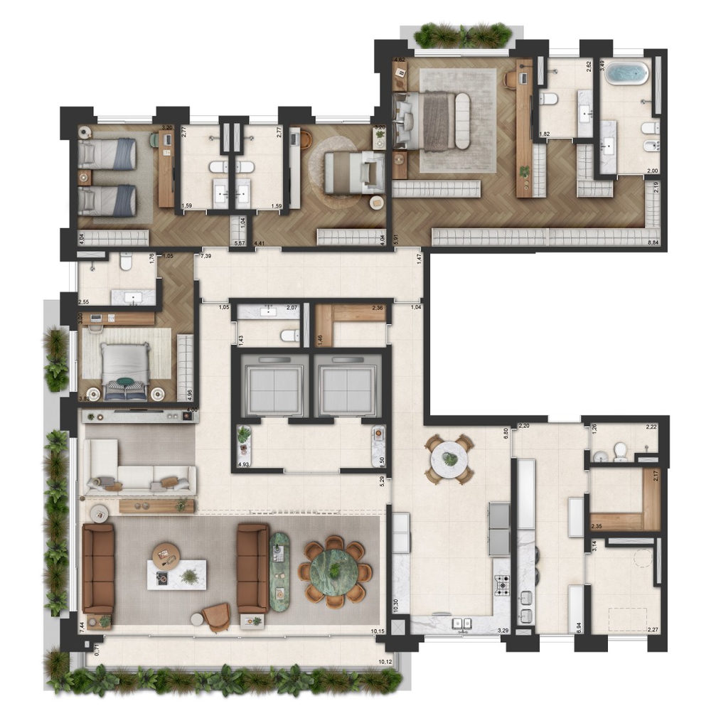 Adolpho Lindenberg: 4 dorm 331m²