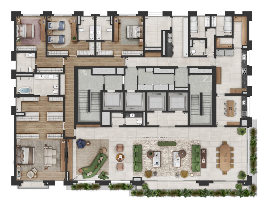 Adolpho Lindenberg: 4 dorm 474m² opção