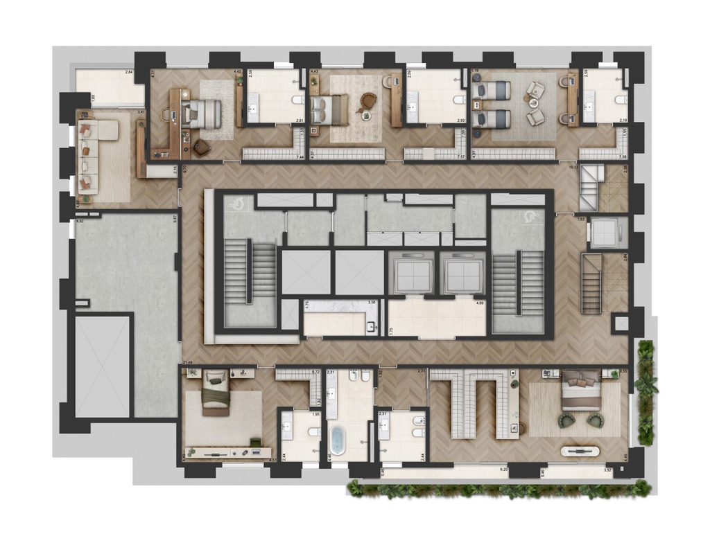 Adolpho Lindenberg: 5 dorm 894m² cobertura duplex superior