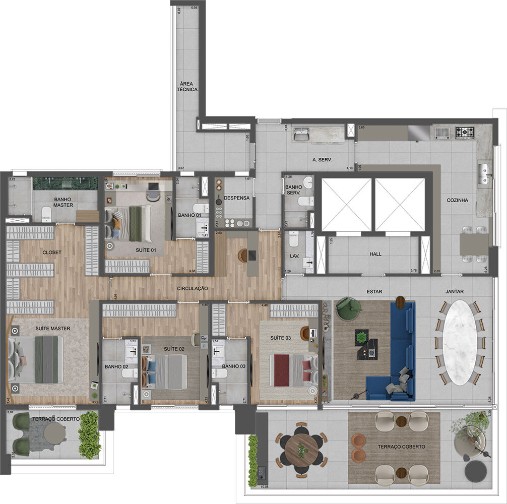 Agami Park Residences: 4 dorm 290m²