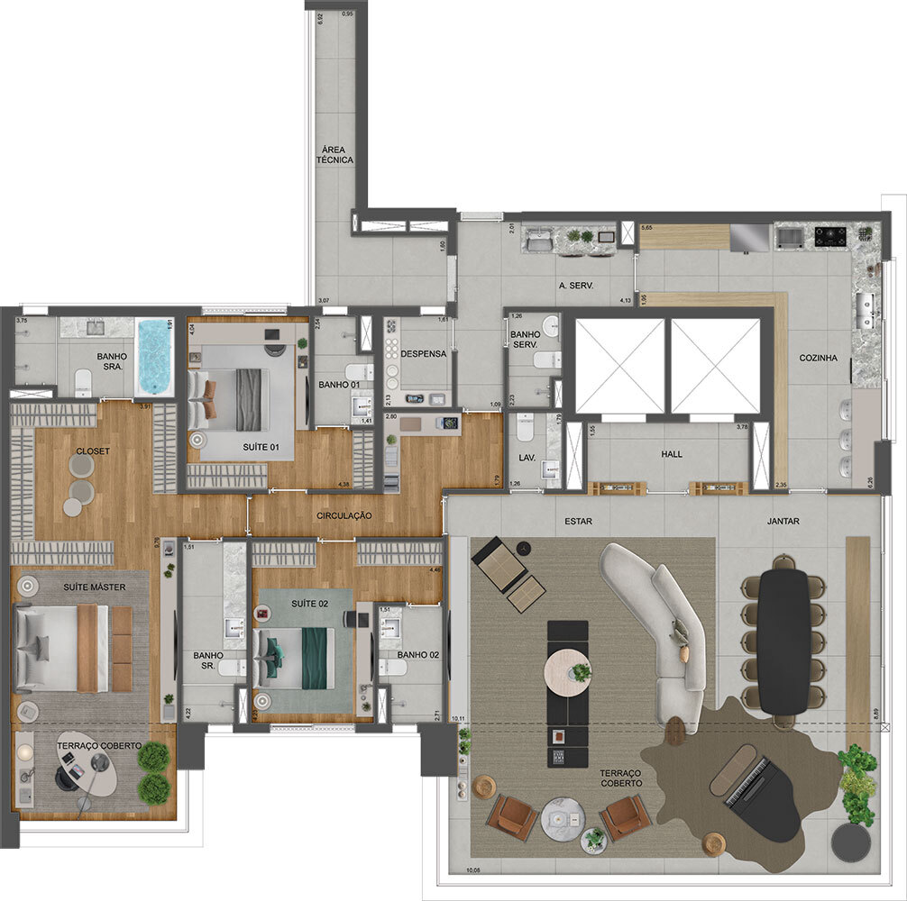 Agami Park Residences: 3 dorm 290m² opção