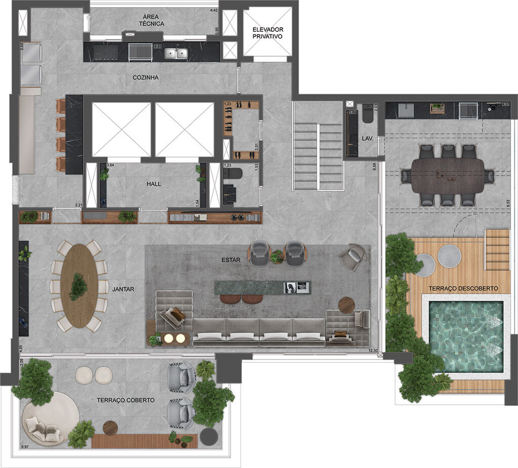 Agami Park Residences: 3 dorm 420m² cobertura duplex superior