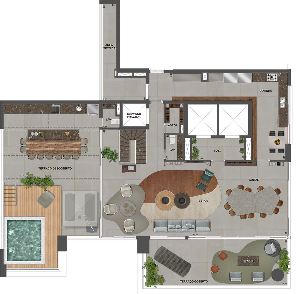 Agami Park Residences: 4 dorm 571m² cobertura duplex superior