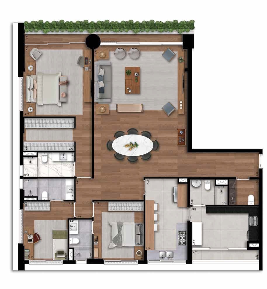Albero: 3 dorm 181m²