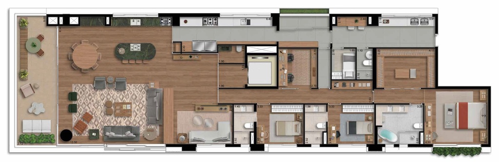Albero: 3 dorm 298m² opção