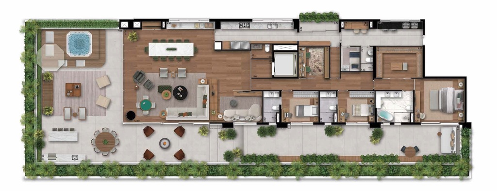 Albero: 3 dorm 468m² garden