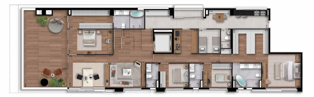 Albero: 4 dorm 546m² cobertura duplex inferior