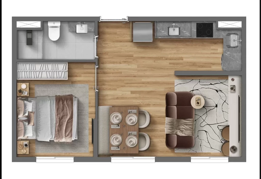 Alfredo Santo Amaro: 1 dorm 32m² opção