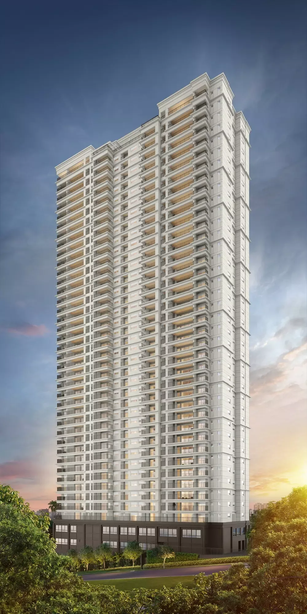 Alive: Perspectiva ilustrada da fachada torre b