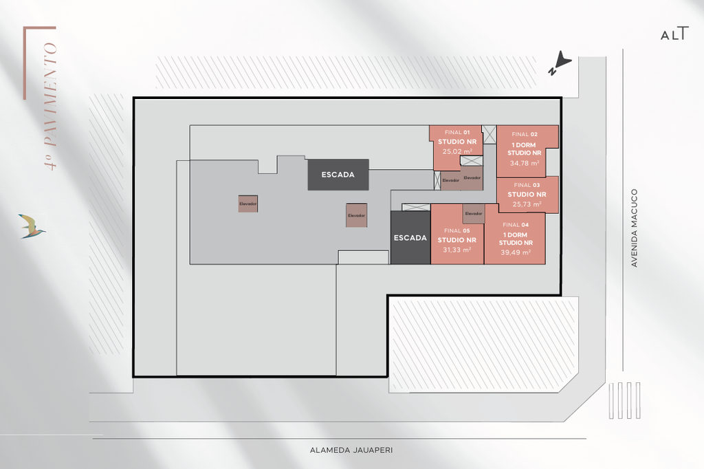 Alt Boutique Studios: Implantação 4º Pavimento