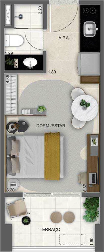 Alt Studios by Eztec: 1 dorm 29m² studio