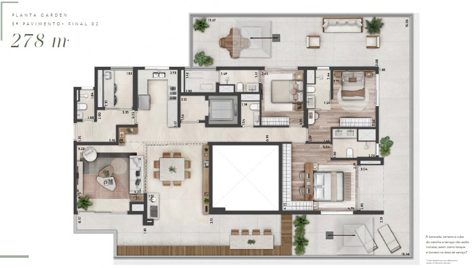 Altier Moema Pássaros: 3 dorm 278m²