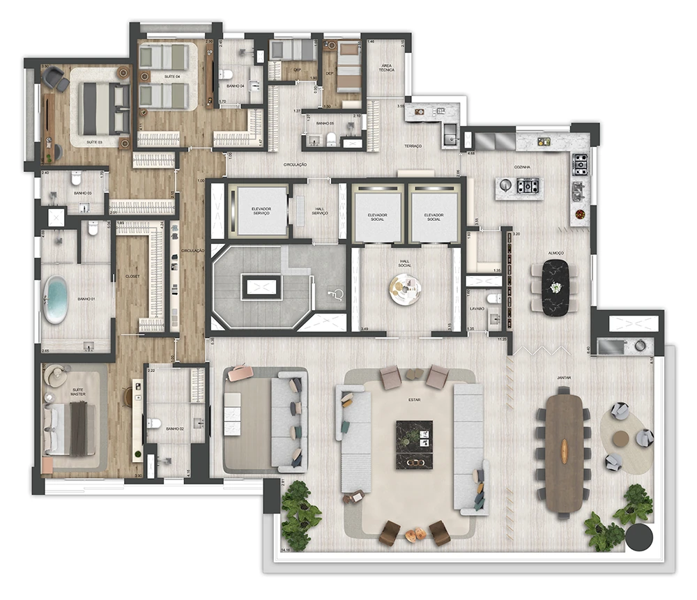Arbre Vila Nova Conceição: 3 dorm 372m² opção