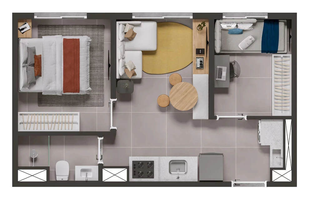 Ares Ipiranga: 2 dorm 31m²