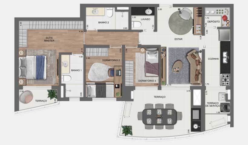 Arkadio EZ by Ott: 3 dorm 107m²