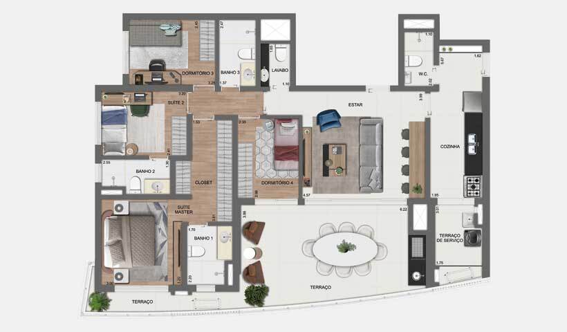Arkadio EZ by Ott: 3 dorm 142m²