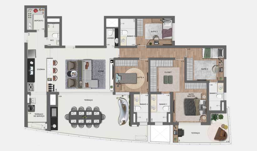 Arkadio EZ by Ott: 3 dorm 180m²