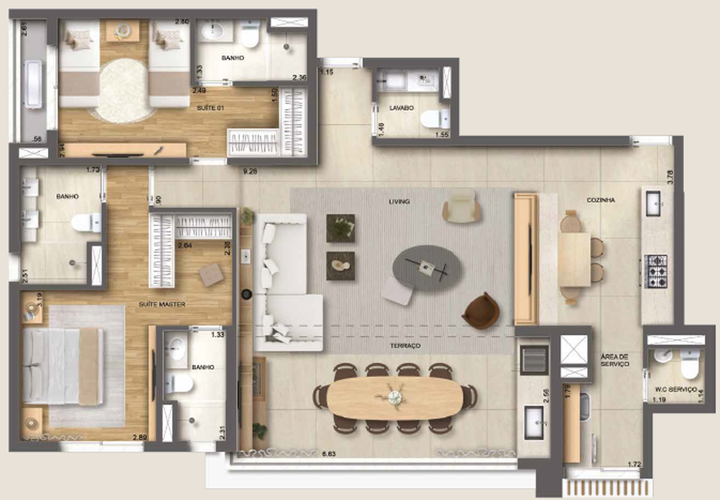 Arvóz Vila Mariana: 2 dorm 119m² opção