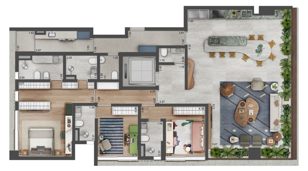 Astéri by Viewco: 3 dorm 171m² opção 1
