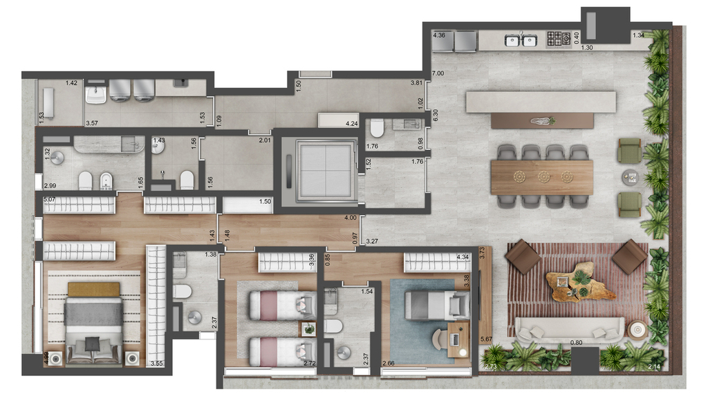 Astéri by Viewco: 3 dorm 171m² opção 2