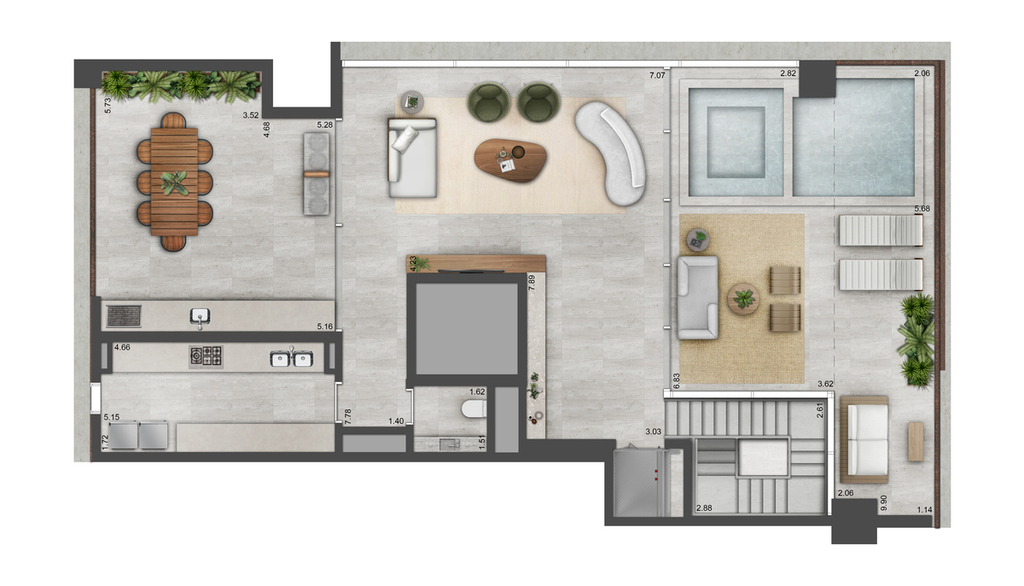Astéri by Viewco: 4 dorm 350m² cobertura duplex superior