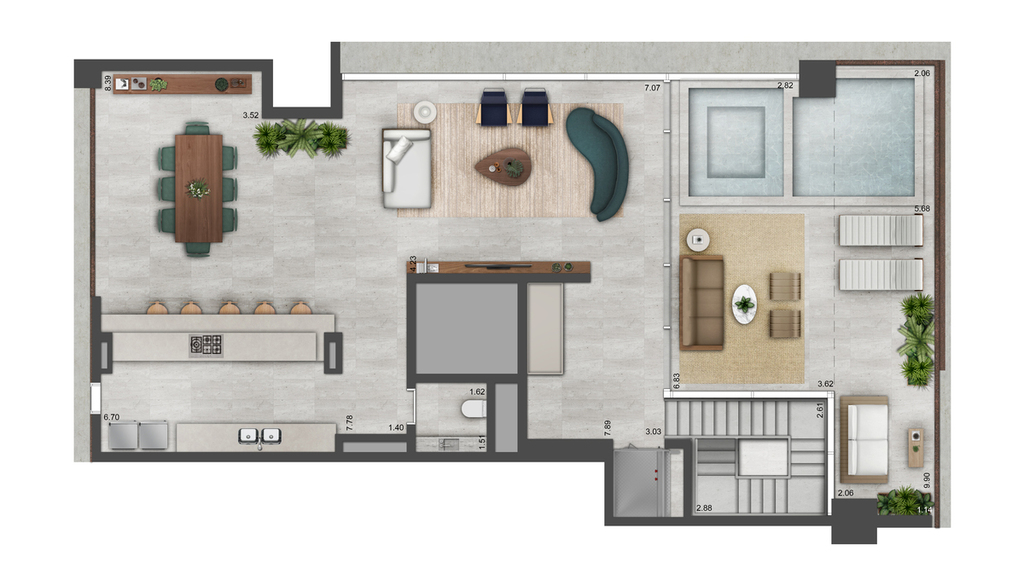 Astéri by Viewco: 4 dorm 350m² cobertura duplex superior opç