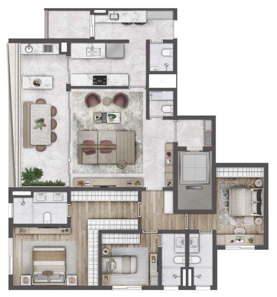 Atmos Moema: 3 dorm 160m²