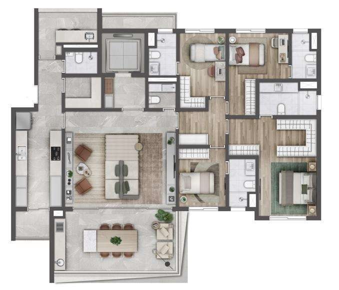 Atmos Moema: 4 dorm 189m²