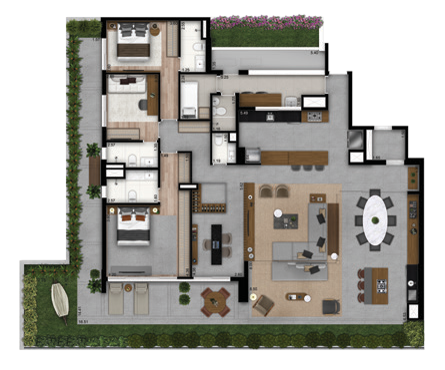Atypik: 3 dorm 285m² garden