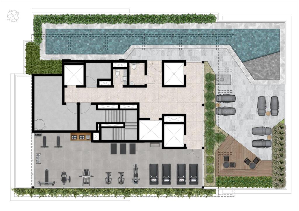 Axis Campo Belo: Pavimento rooftop
