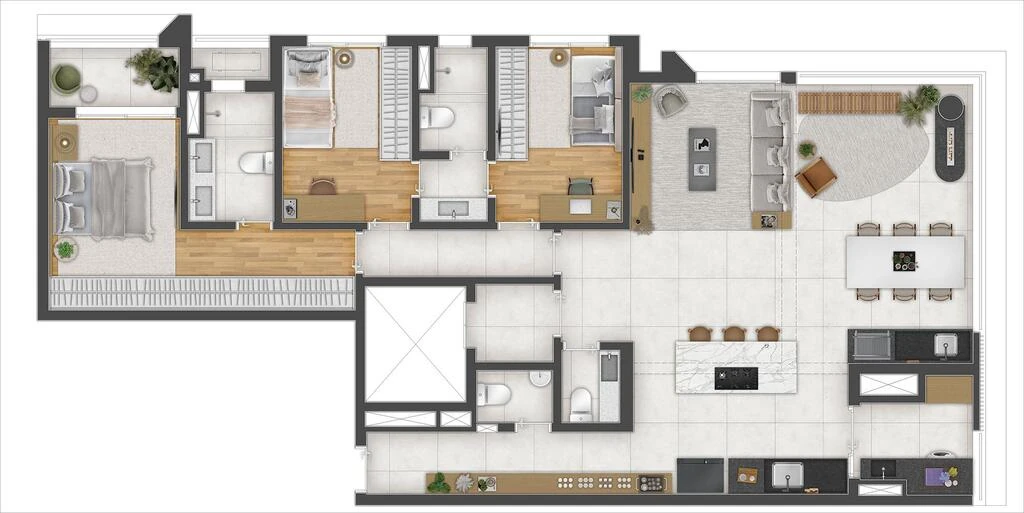 Axis Campo Belo: 3 dorm 131m²