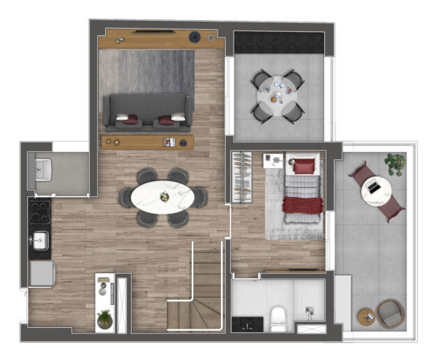 B.LONG Ibirapuera: 3 dorm 129m² duplex inferior