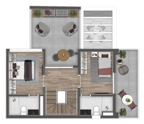 B.LONG Ibirapuera: 3 dorm 129m² duplex superior