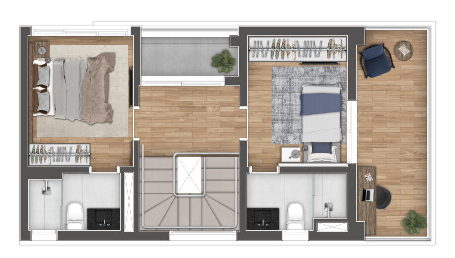 B.LONG Ibirapuera: 2 dorm 97m² duplex superior