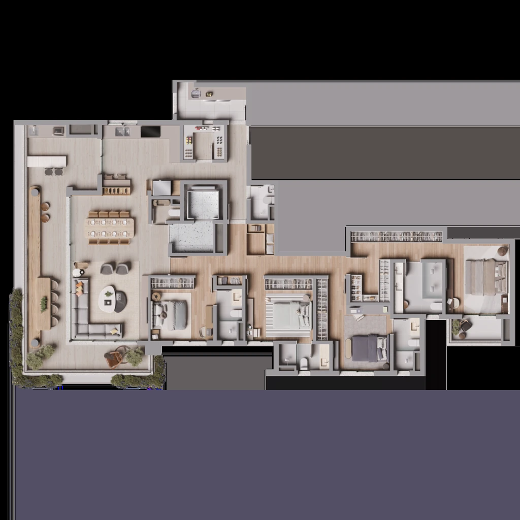 Baume Itaim: 4 dorm 243m²