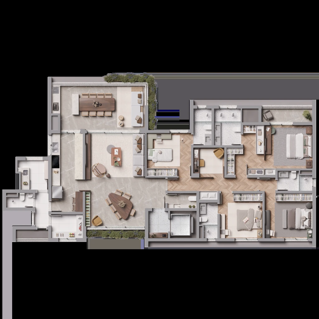 Baume Itaim: 4 dorm 219m²