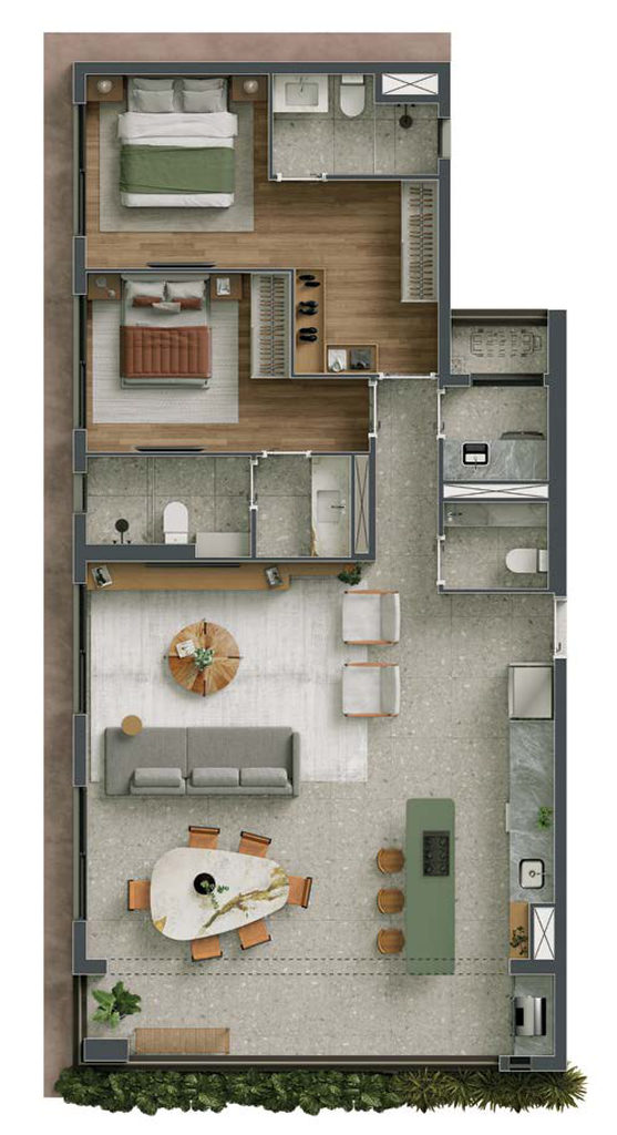Bela: 2 dorm 104m² opção