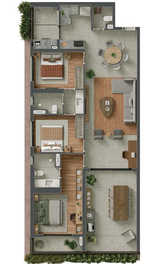Bela: 3 dorm 130m²