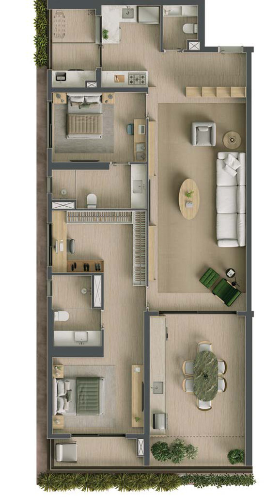 Bela: 2 dorm 130m² opção